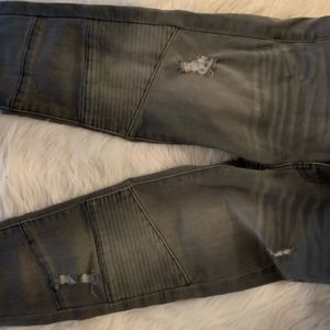 Boutique Grey Moto Jeans